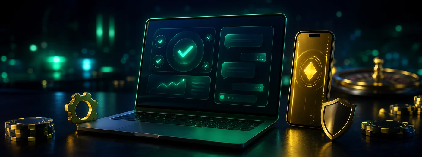 Spieler meldet ein technisches Problem an einem Laptop